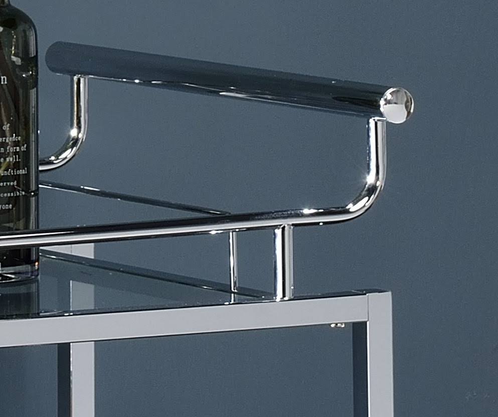 Glass and Chrome Serving Cart W92314