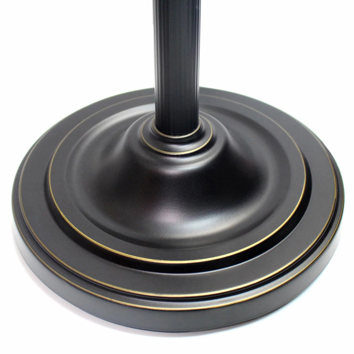 2 Light Floor Lamp with White Marble Glass, Restoration Bronze H562