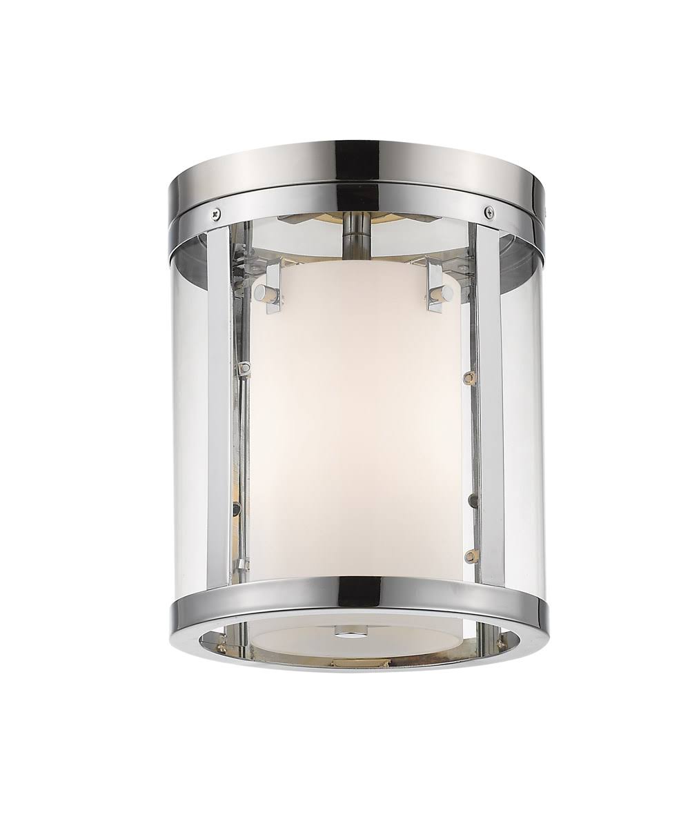 3 Light Chrome Steel Flush Mounts X485