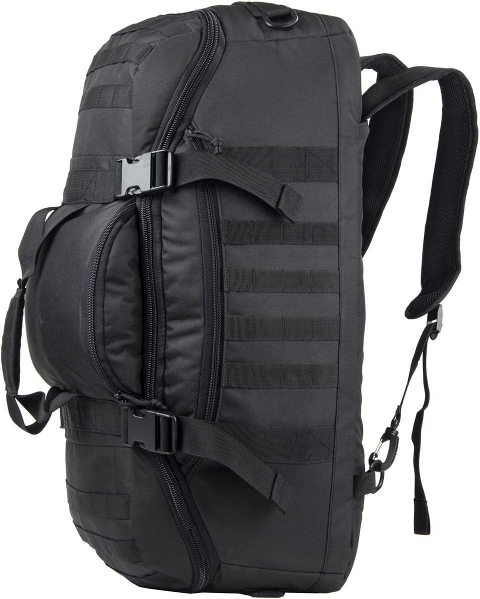 Black MOLLE Compatible Tactical Duffel Bag X949361