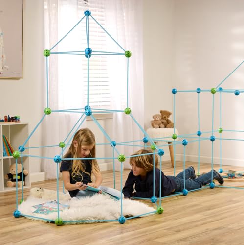 132 Piece Fort Building Kit with Connecting Sticks & Balls H920