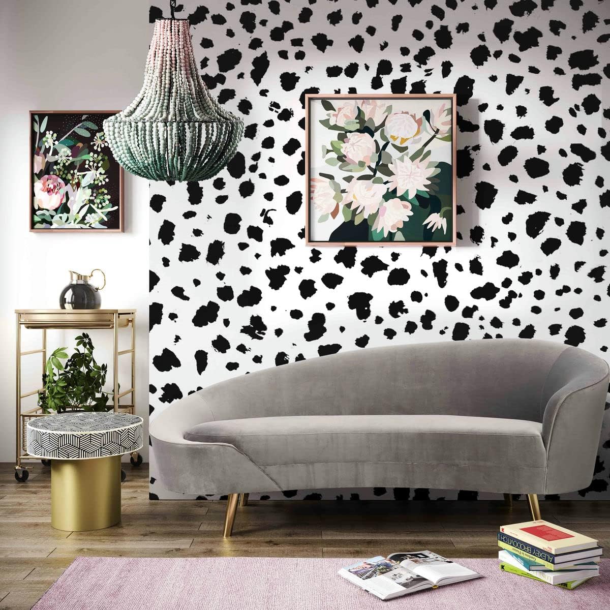Gray Velvet Upholstered Sofa T7195