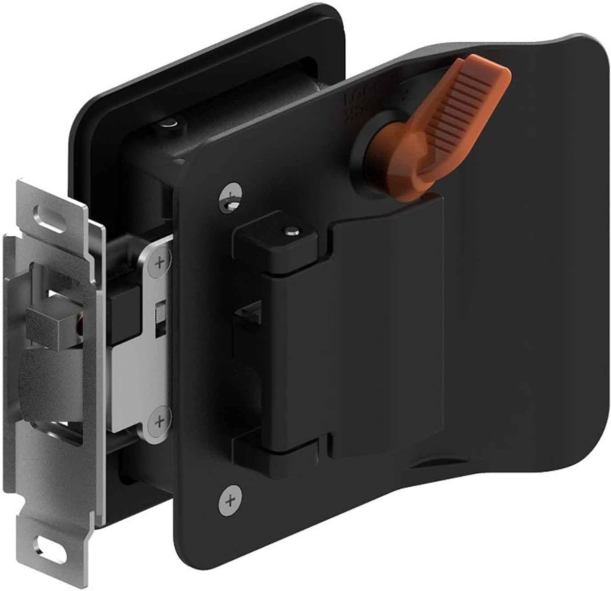 Black Zinc Alloy Door Lock Pack of 2 Y660