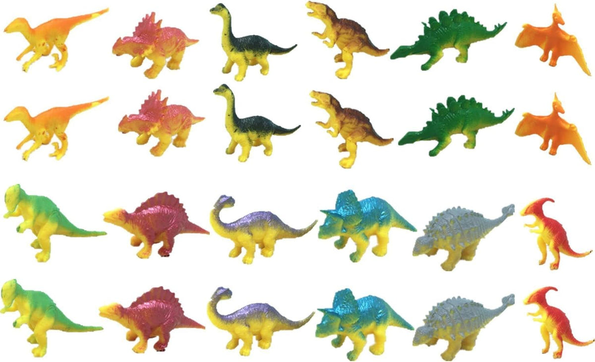24 Packs Mini Plastic Dinosaur Toys D17602