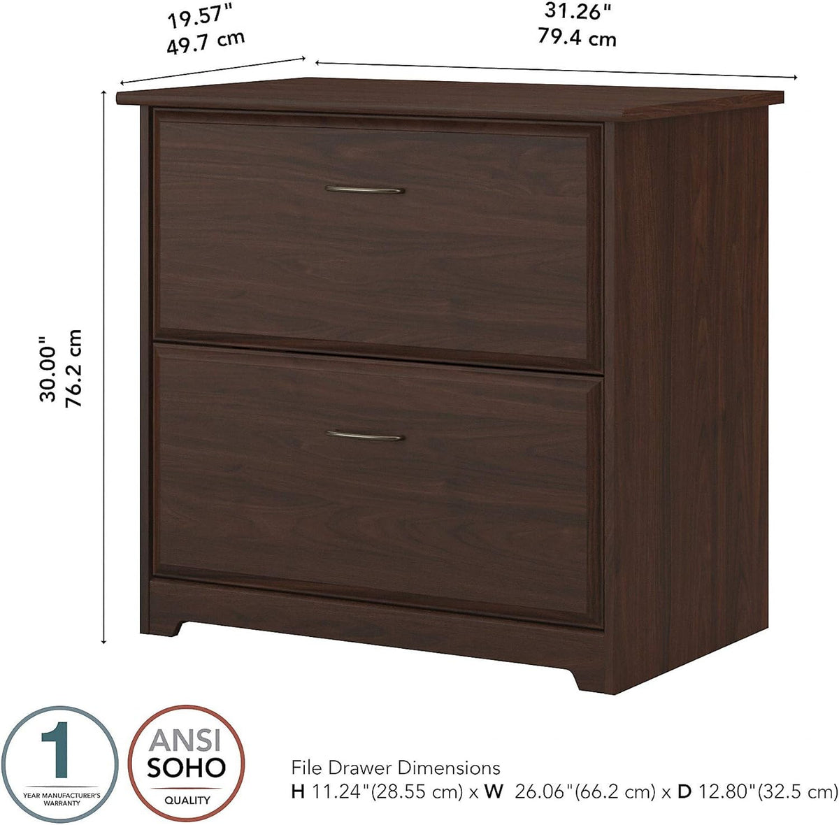Modern Walnut Lateral File W16143