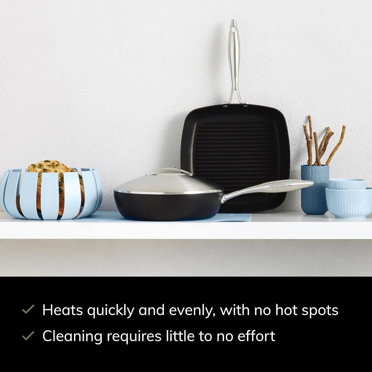 10.5" Square Nonstick Grill Pan V8762