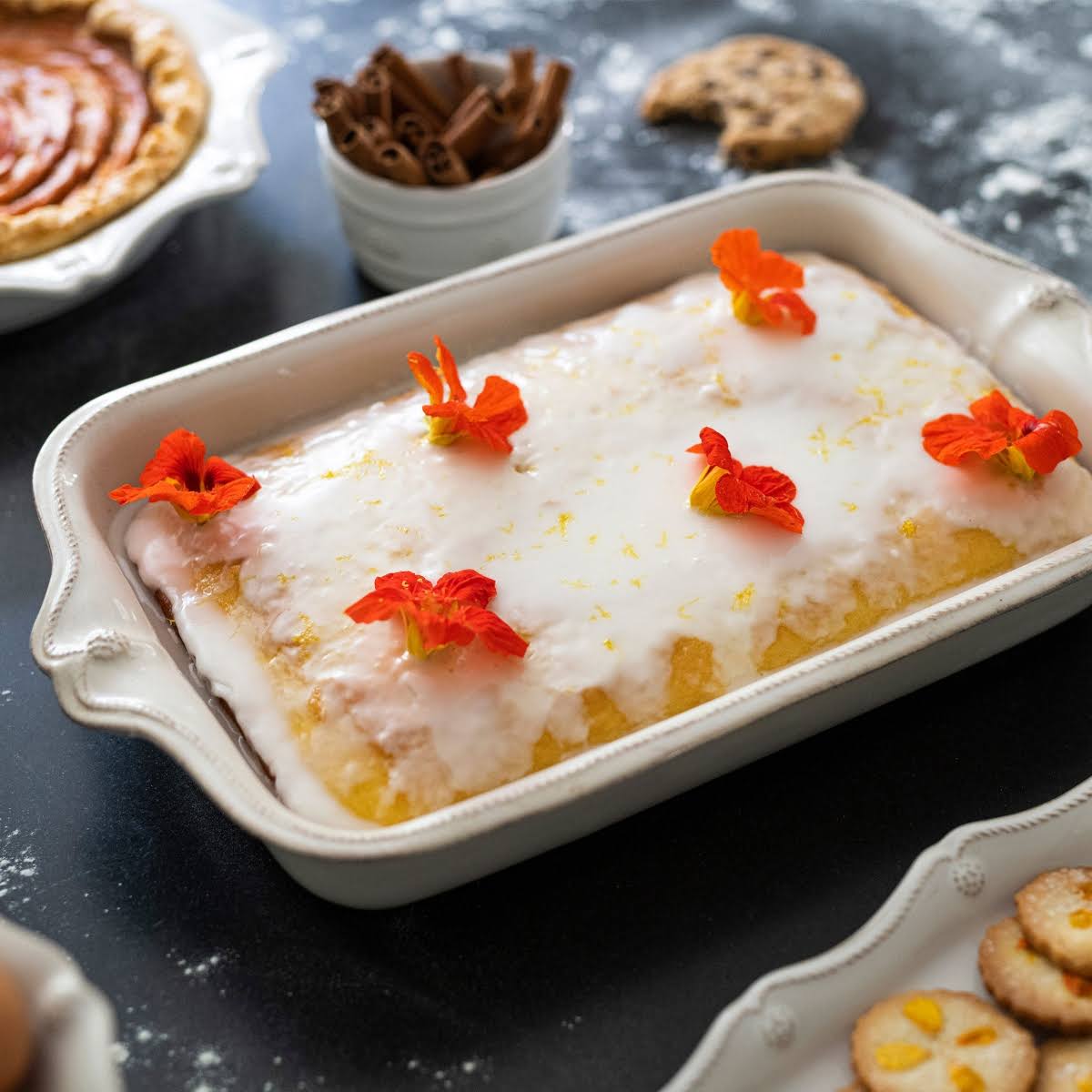 Rectangular Baker Whitewash T8367