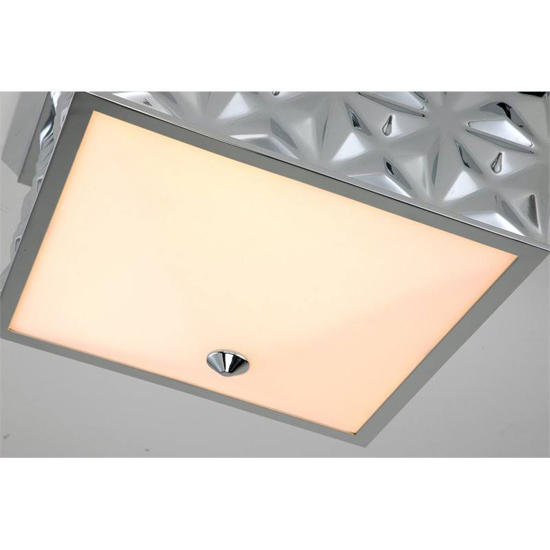 Chrome Square Flush Mount C537824