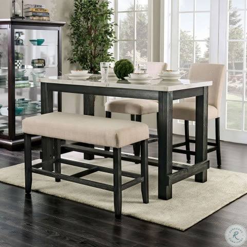 Ivory Counter Height Side Chair Set of 2 P3473
