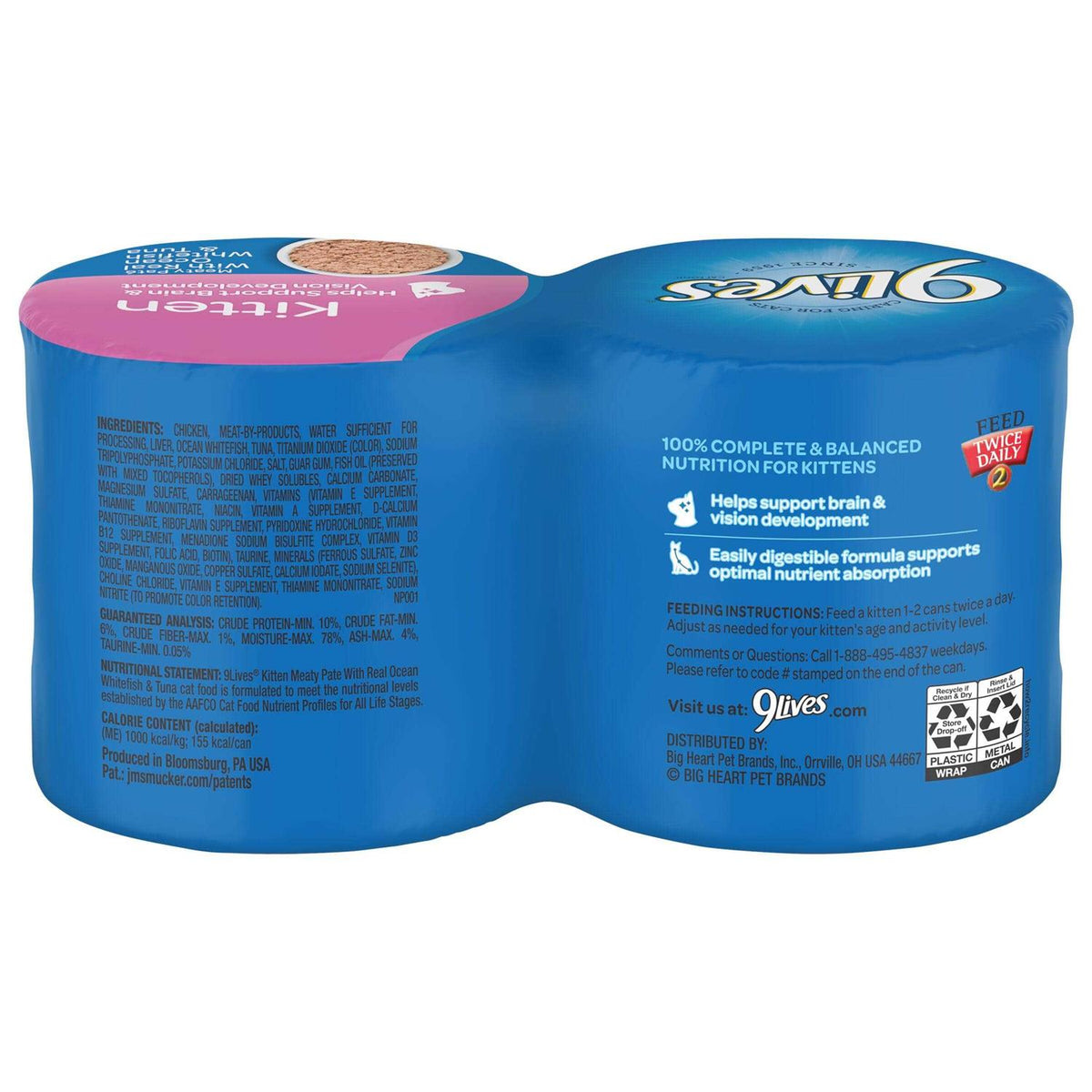 Wet Kitten Food Meaty Pat With Real Ocean Whitefish & Tuna M43230