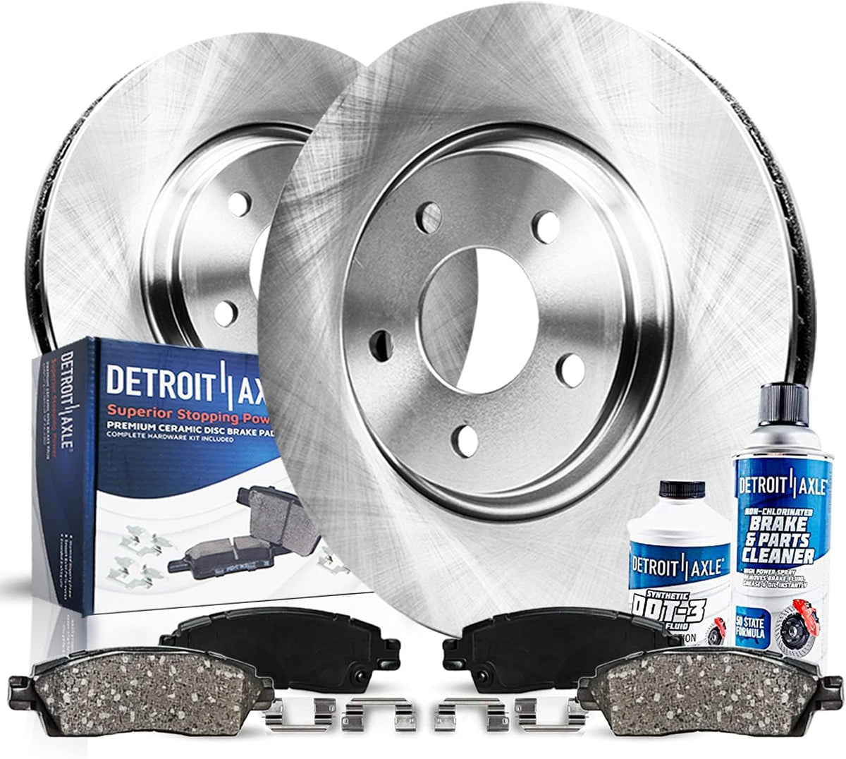 281mm Front Disc Rotors + Brake Pads 6pc Set F119280