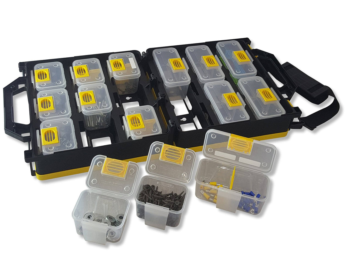 Mobile Hardware Case Tackle Box with Removable Compartment Q5231