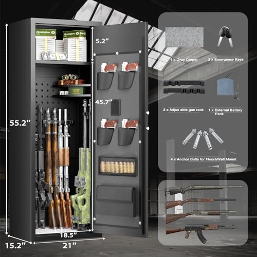 10-14 Tall Gun Safe with Removable Shelf K3725