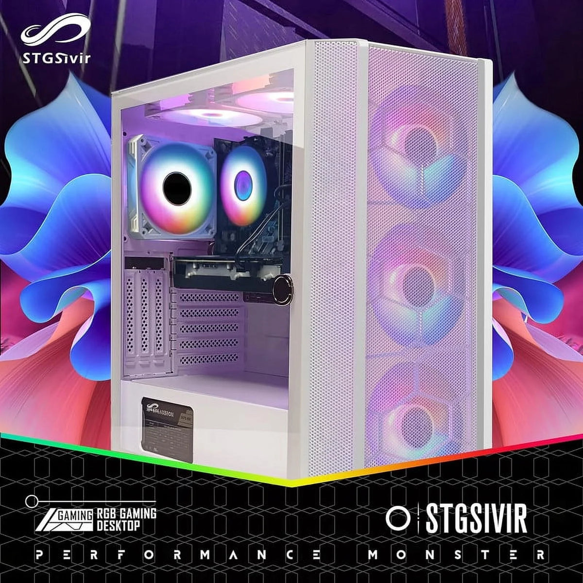 Gaming Desktop PC, Intel Core i7 3.4G up to 3.9G, 16G RAM, 1T SSD, Radeon RX 5600 XT 6G W63642