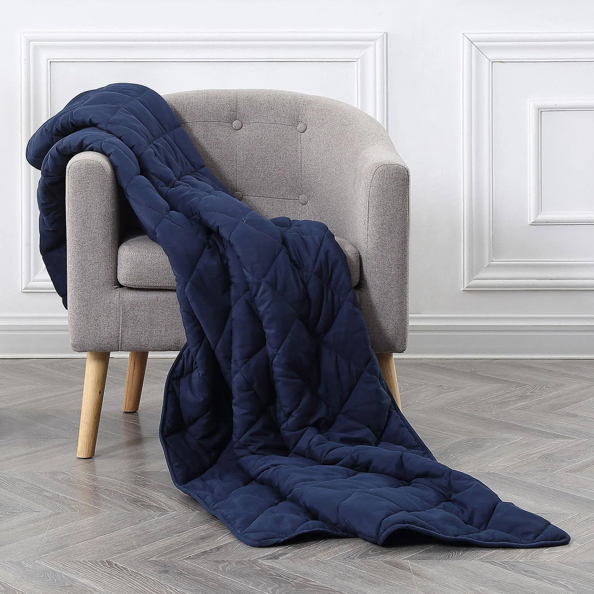 15 lb Navy Weighted Blanket J219710