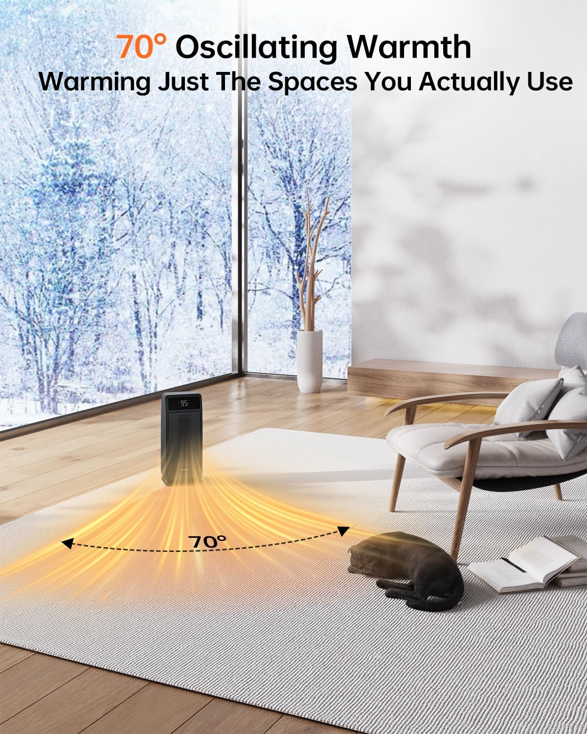1500W Black Portable Space Heater K286988