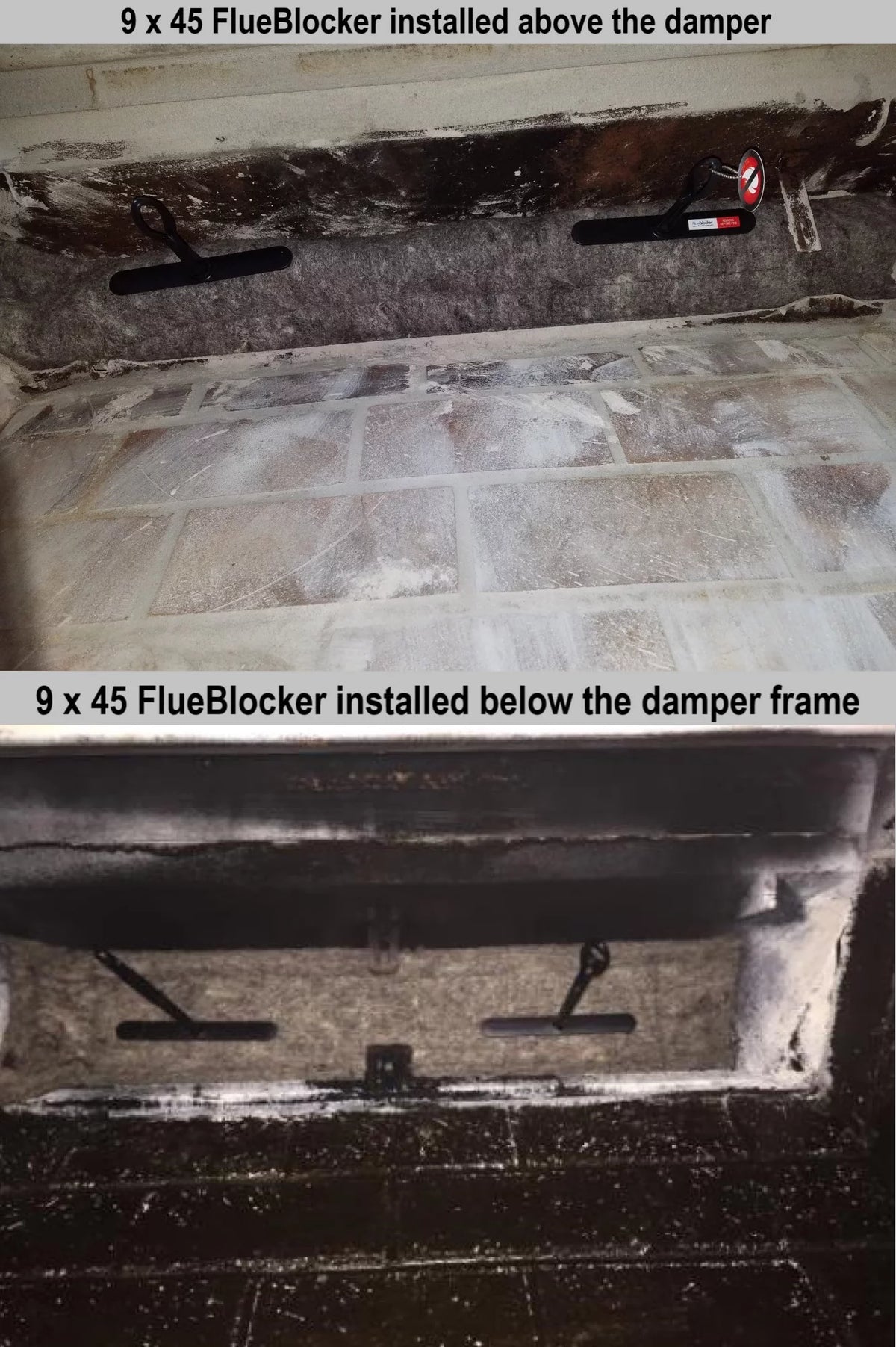 Rectangular Chimney Flue Draft Stopper B9844