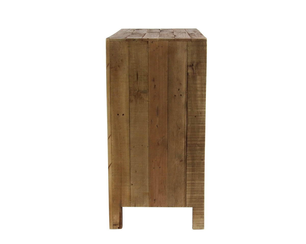 Brown 2-Door Wooden Textured Cabinet O779526