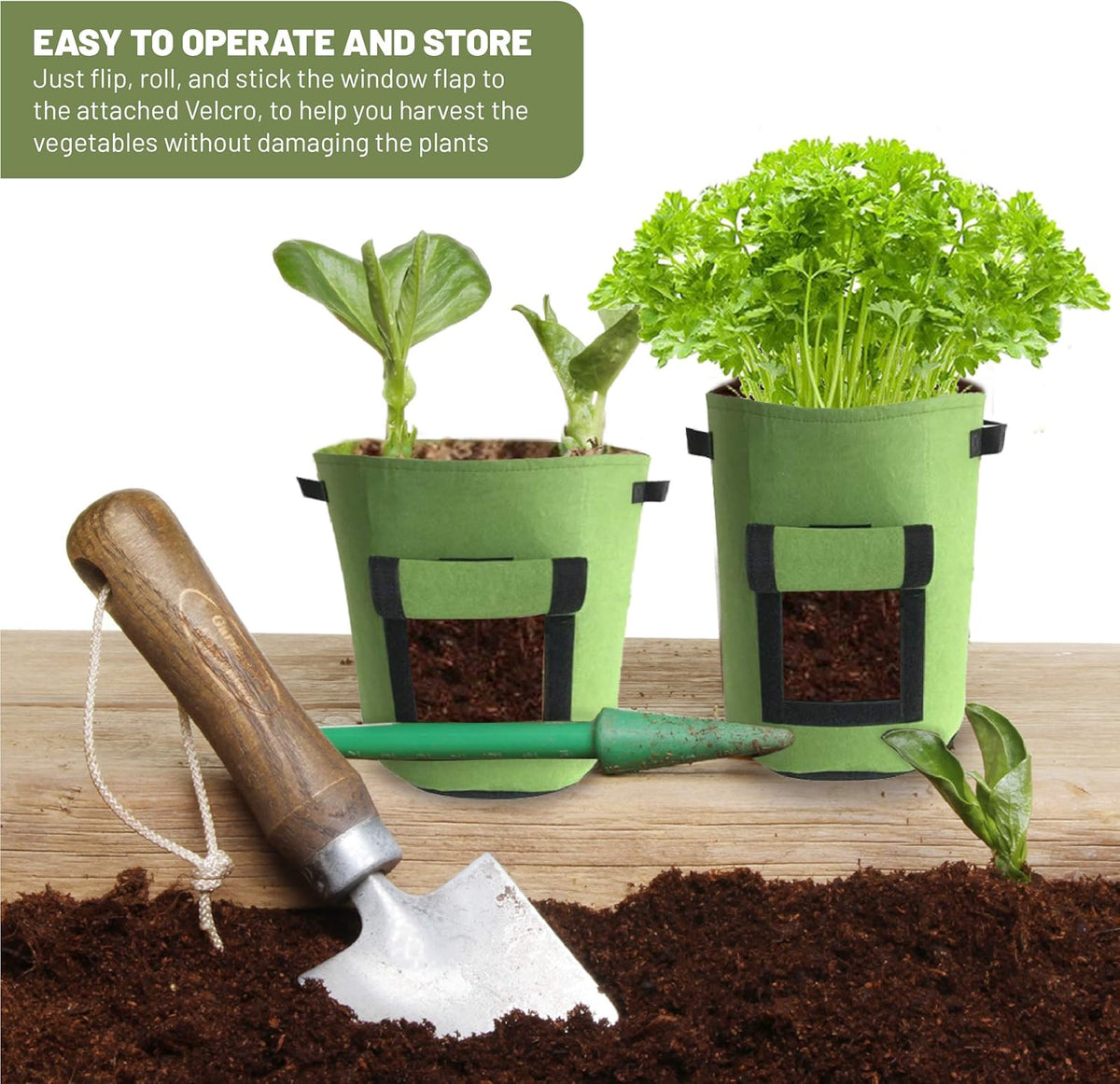 10 Gallon Heavy Duty Non Woven Fabric Planter Bags with Handles S153