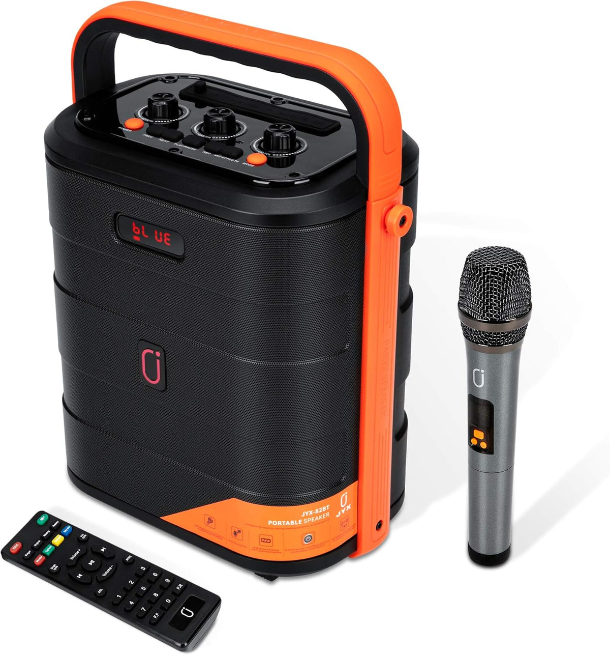 Portable Bluetooth Karaoke Machine with Two Wireless Microphones D344906
