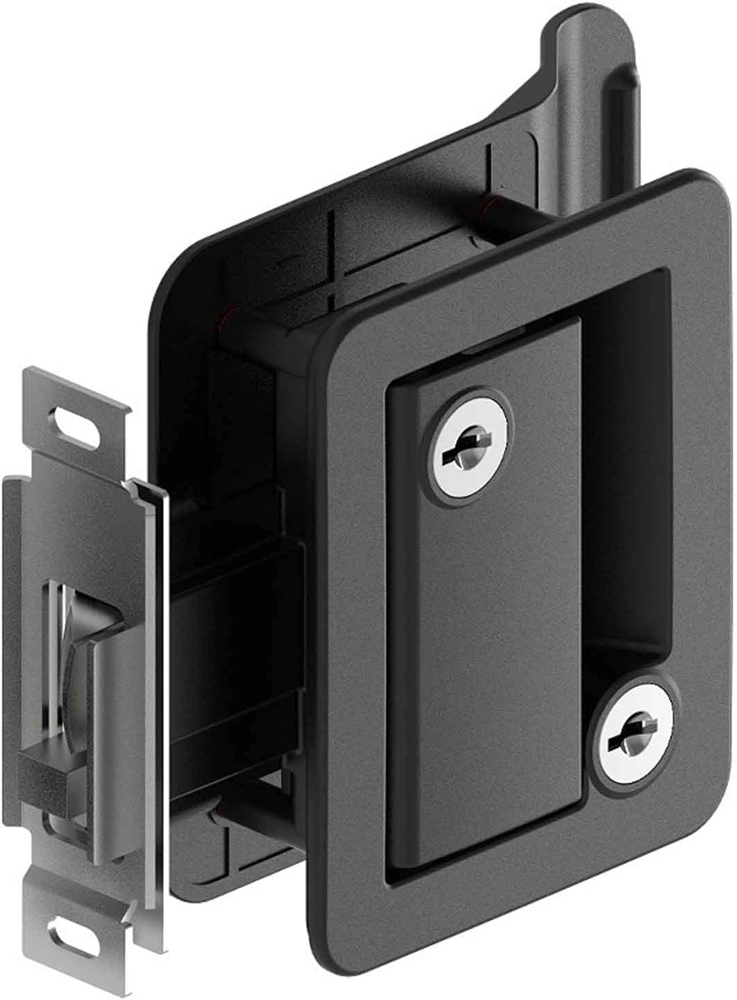 Black Zinc Alloy Door Lock Pack of 2 Y660