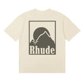 RHUDE Mountain Graphic Print T-Shirt - Cream