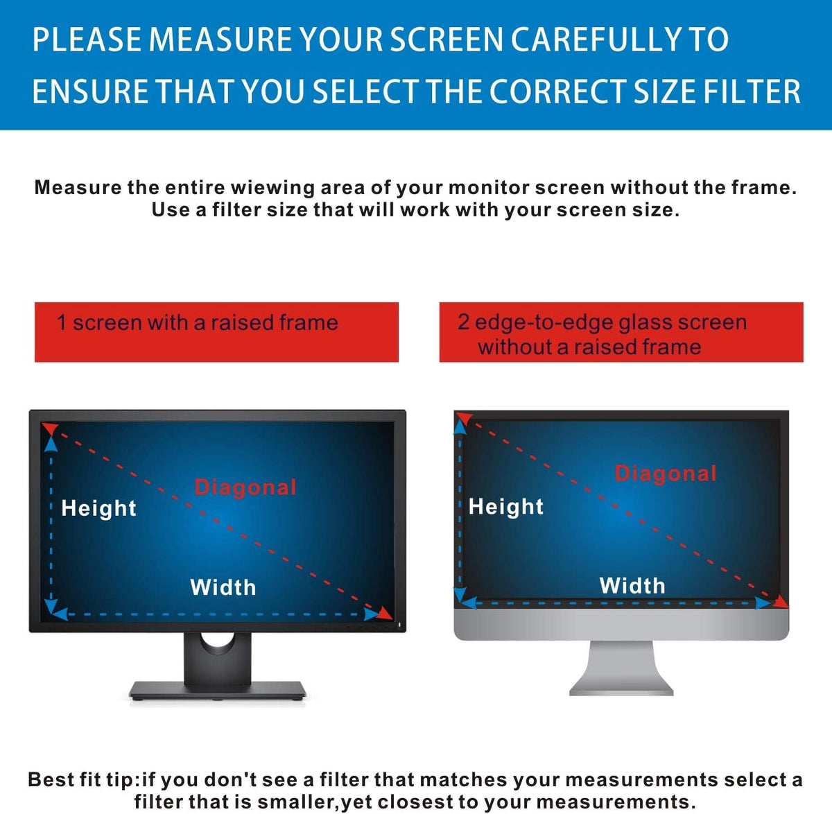 24-Inch Widescreen Monitor Privacy Screen Filter, Pack of 2 N124880