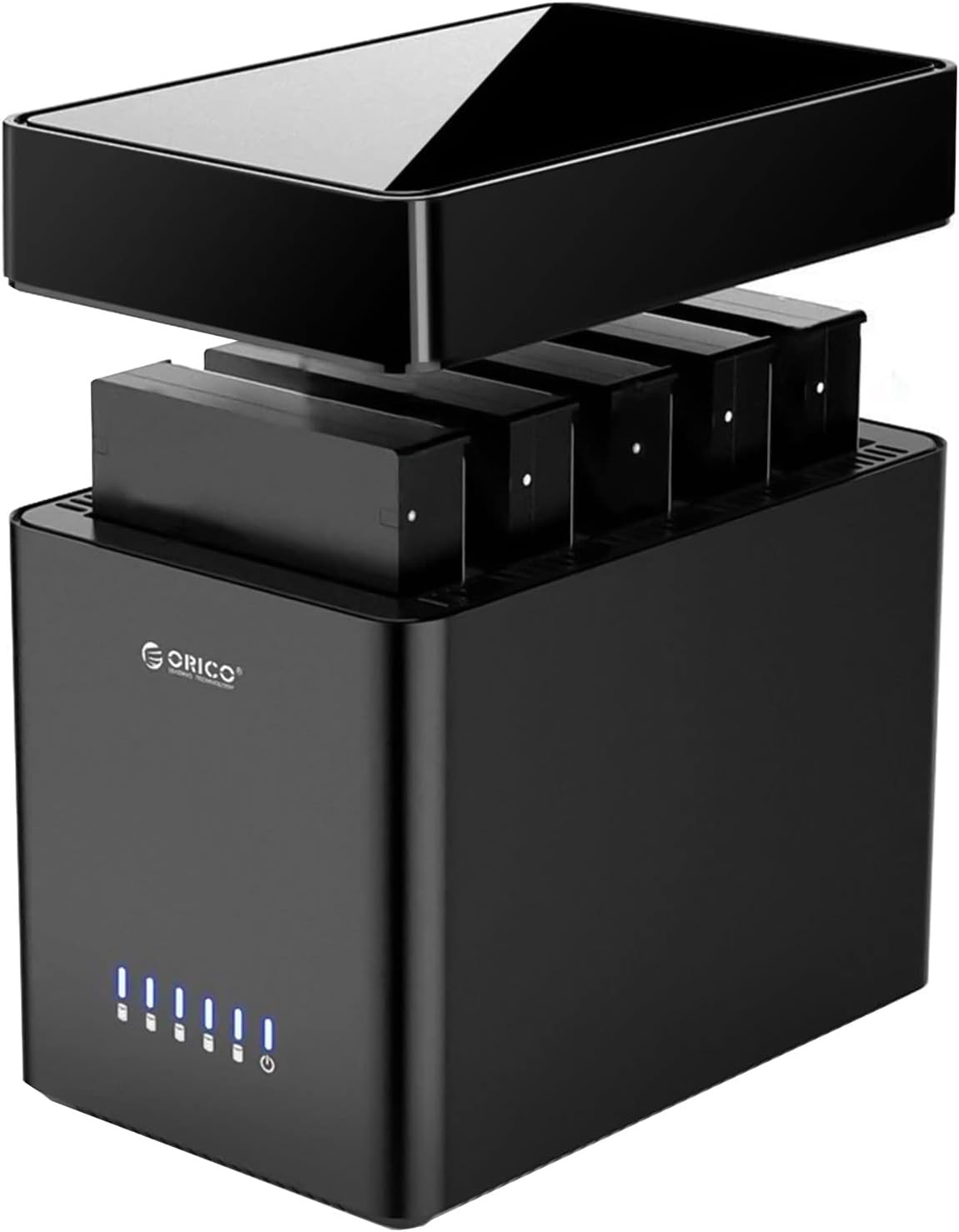 5Bay Hard Drive Enclosure Type-C to SATA 3.5inch External HDD SSD Enclosure Storage Case Built-in Fan Q93022