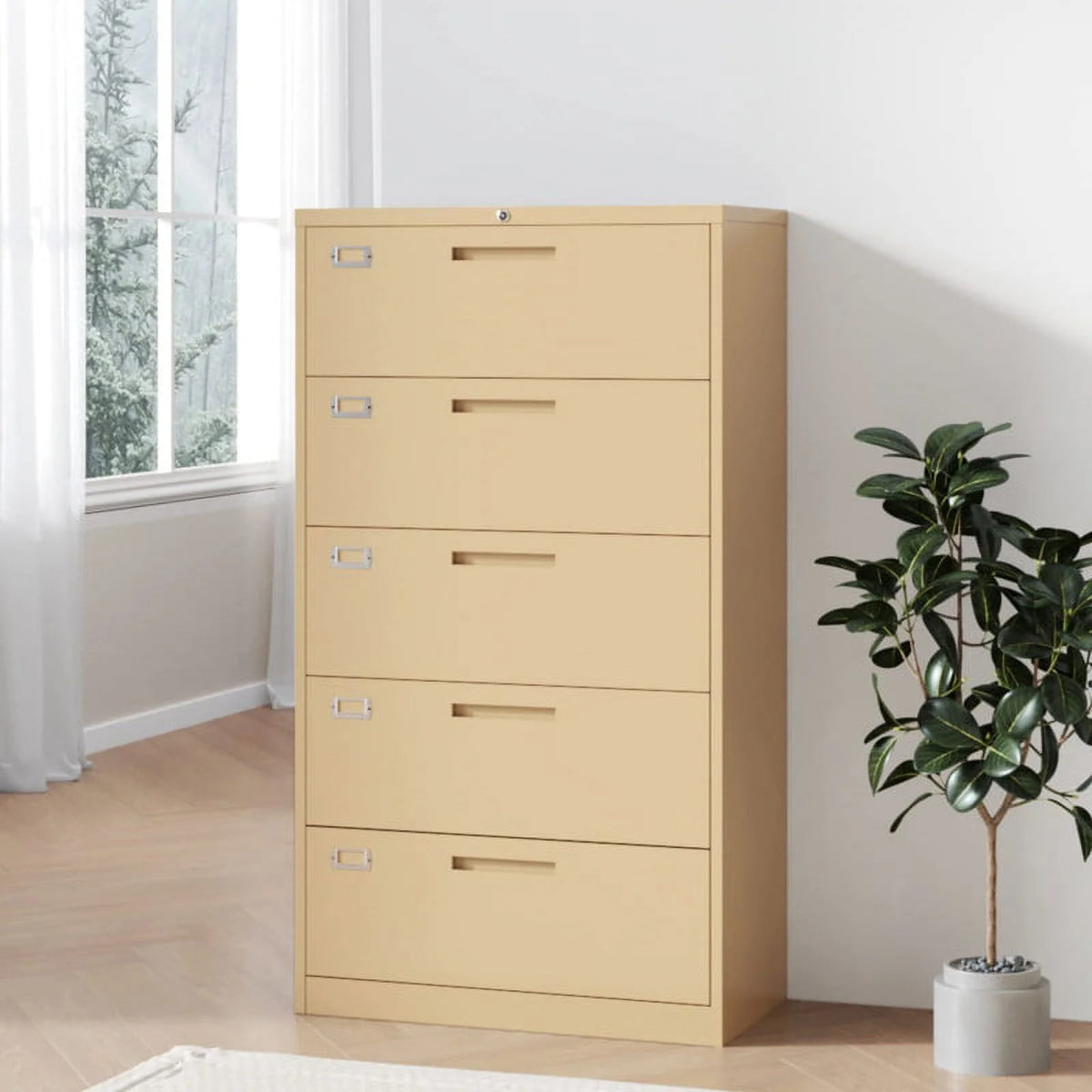 5 Drawer Metal Lateral File Cabinet with Lock N778860