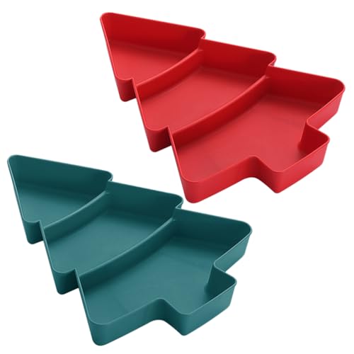 Christmas Tree Shaped Platter Snack Appetizer Trays A25953