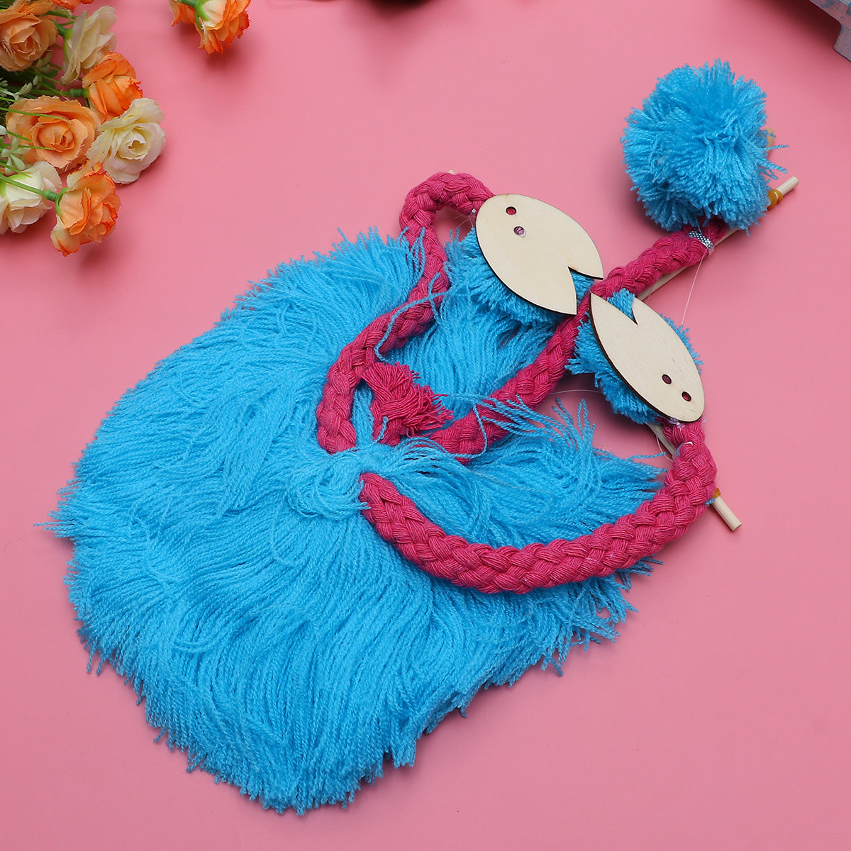 Sky-blue Plush Ostrich Marionette Toy A533289