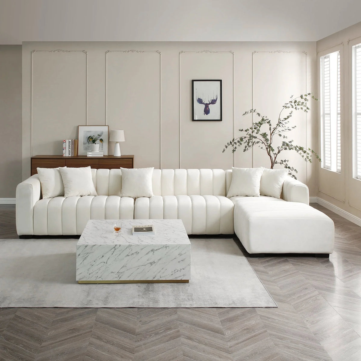 L-Shape Sectional Sofa with Right Chaise L770616