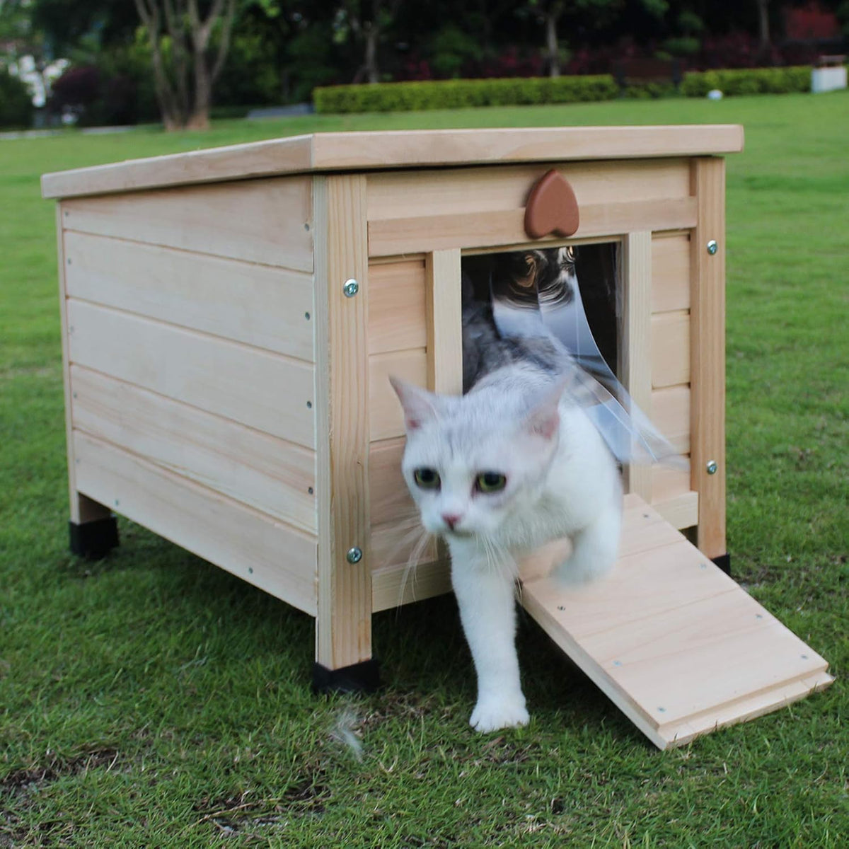 Wooden Bunny Cage Habitat Weatherproof Kitty Condo C447