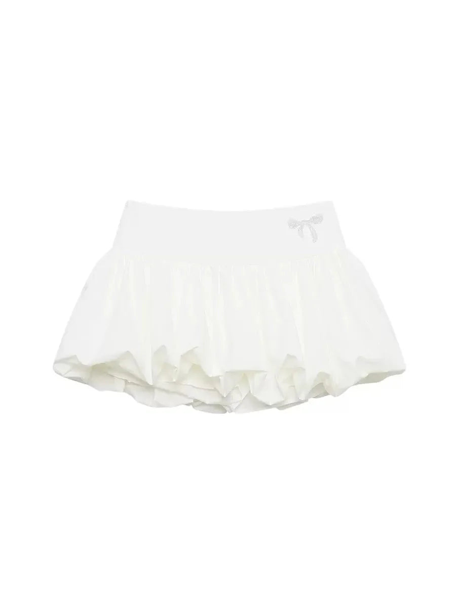 Ribbon Bubble Mini Skirt C632662