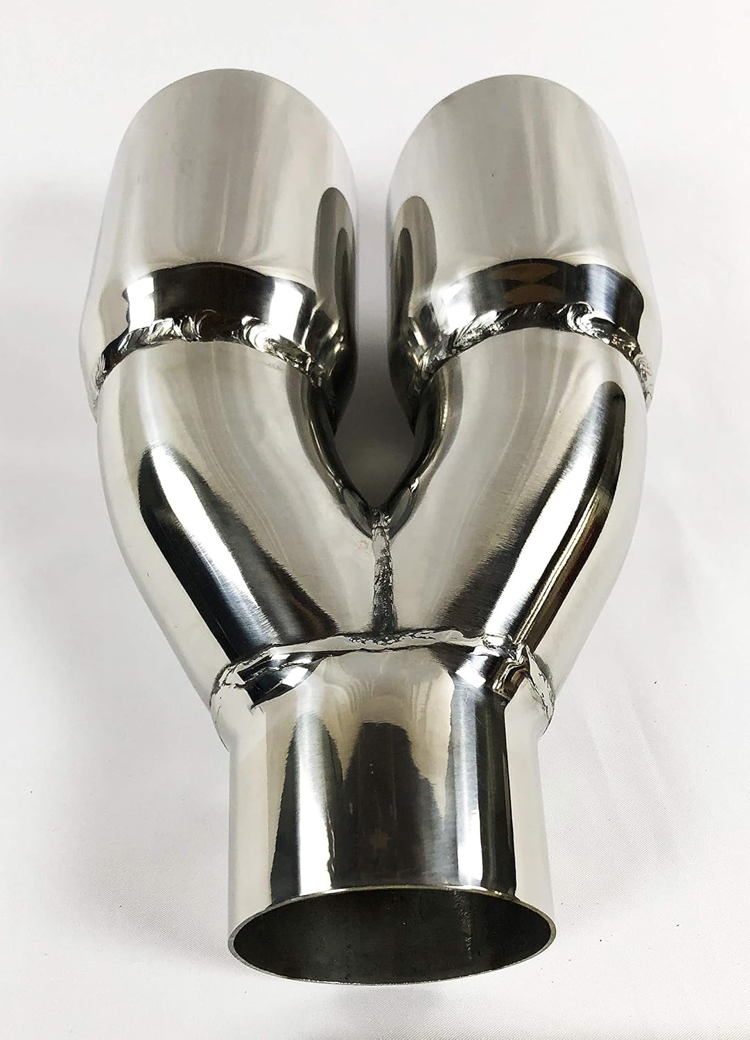 Polished Stainless Double Wall Exhaust Tip 2.50" Inlet Dual 3.00 X 9.50 Long Pack of 2 S990