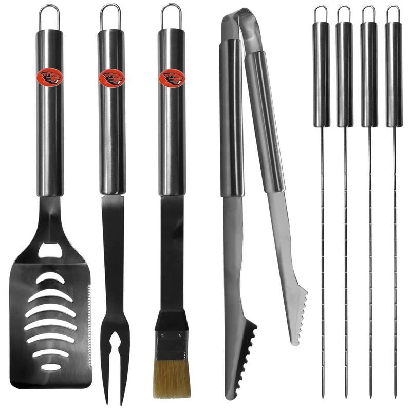 8 PC Stainless Steel BBQ Set with Metal Case O662515