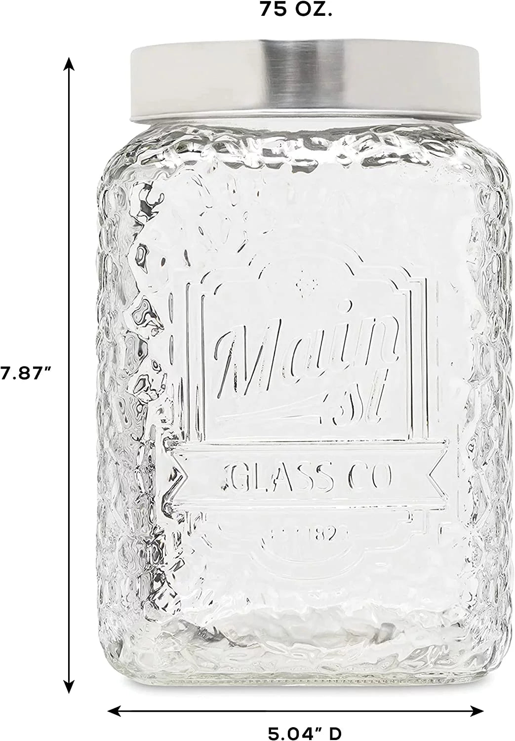 Clear Glass Storage Containers with Airtight Lid, Set of 3 B104