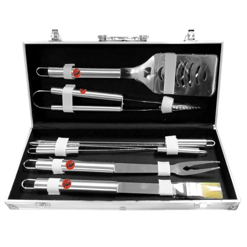 8 PC Stainless Steel BBQ Set with Metal Case O662515