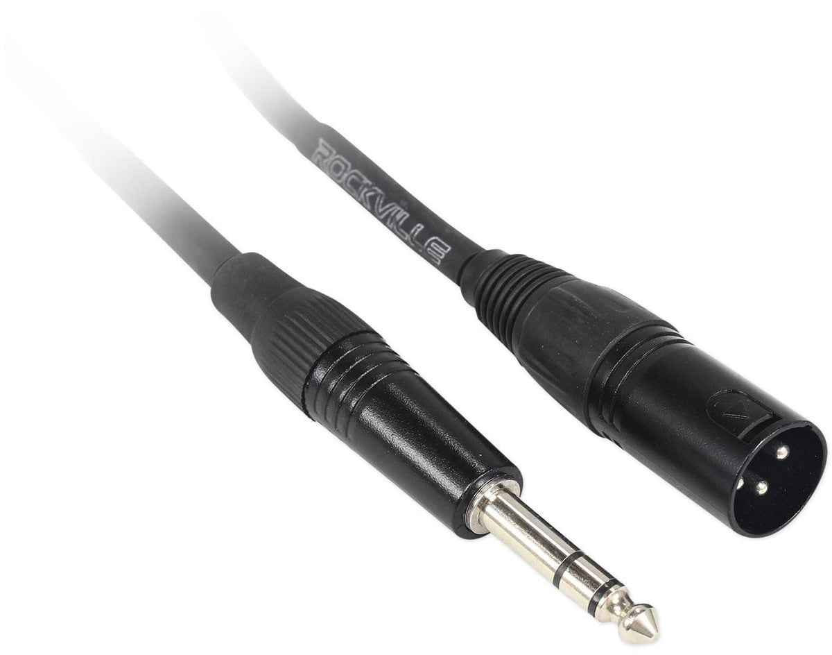 Black XLR to 1/4 TRS Balanced Cables Z24247