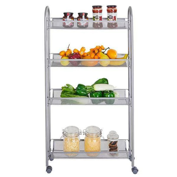 4 Tier Slim Rolling Storage Cart M519