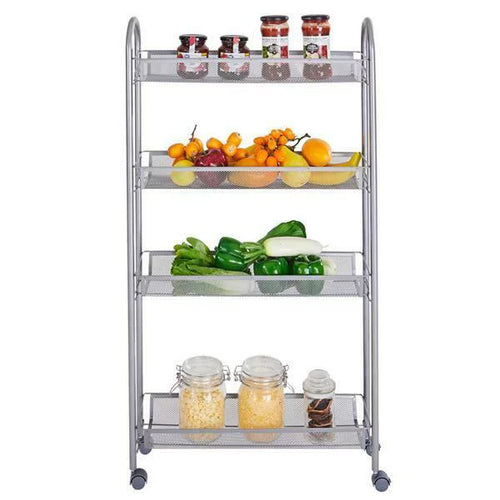 4 Tier Slim Rolling Storage Cart M519