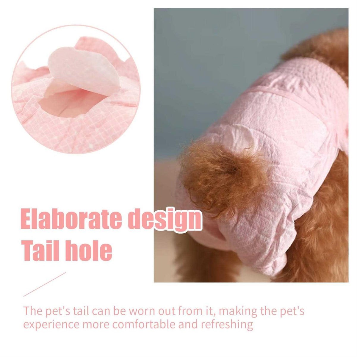 Disposable Dog Diapers Female, 10 Pcs Stretchy L444801