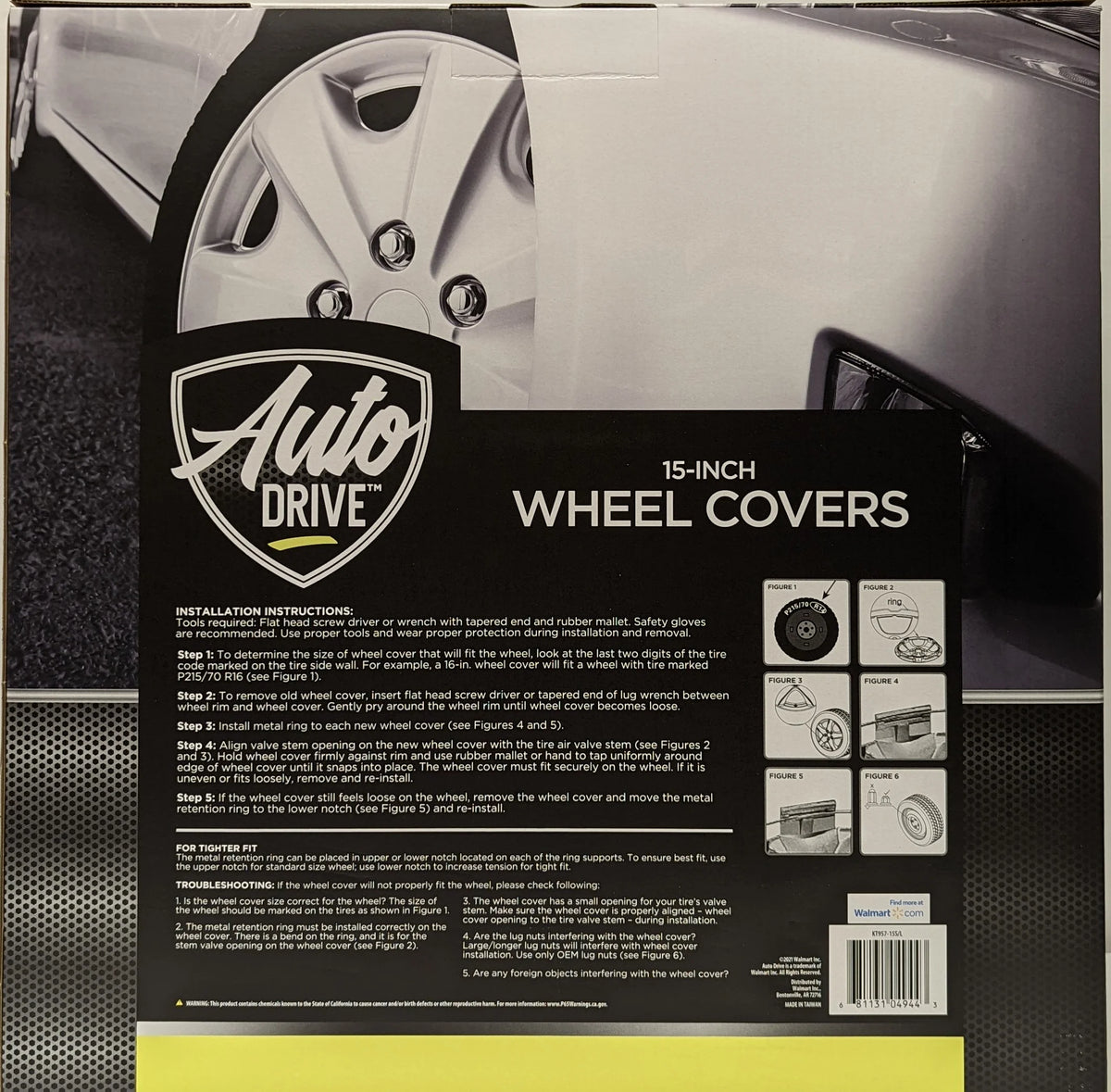15-inch Silver ABS Plastic Wheel Cover Q67386