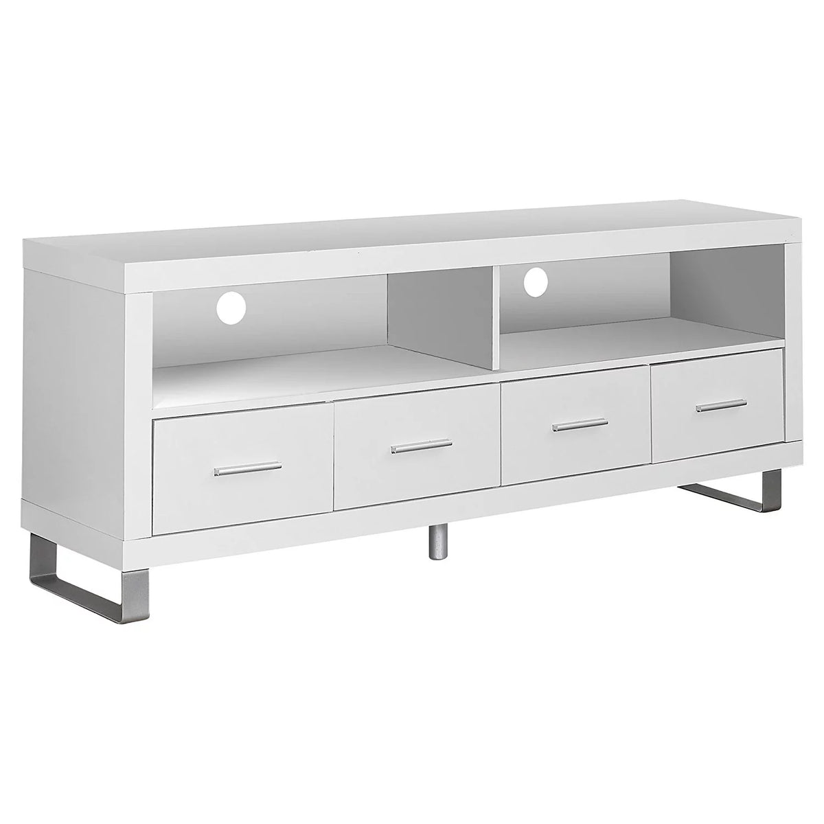 White 2 Pack TV Stand with Storage O11369
