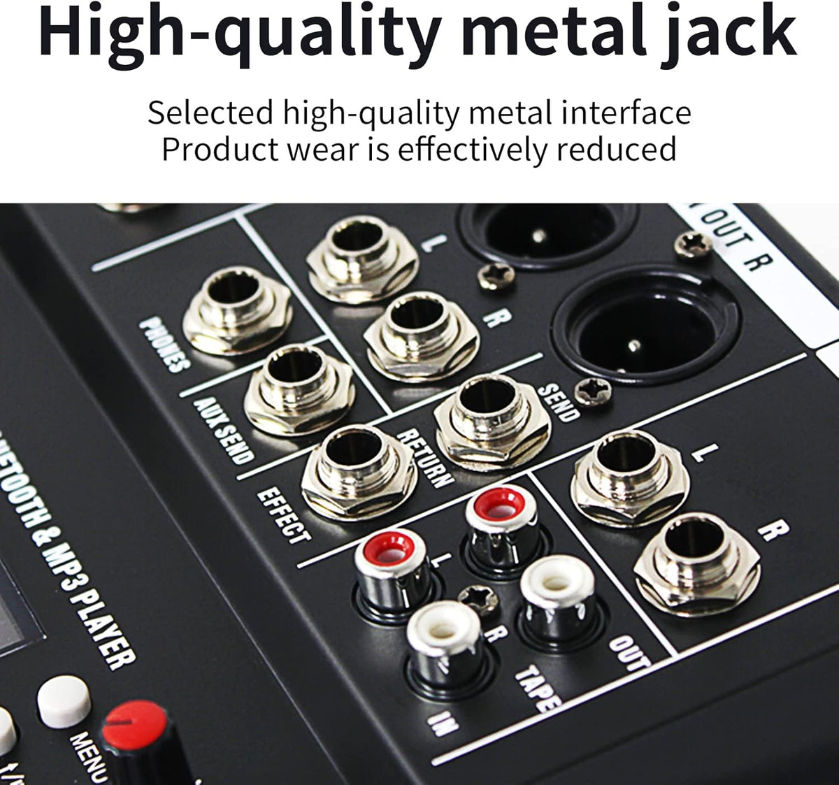 Professional Audio Mixing Console 8 Channels with Bluetooth USB Recording A873669