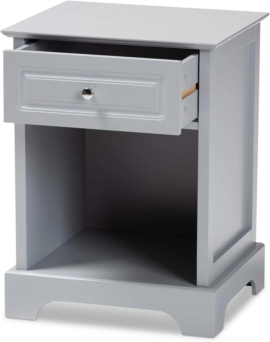 Light Grey 1-Drawer Wood End Table G76137