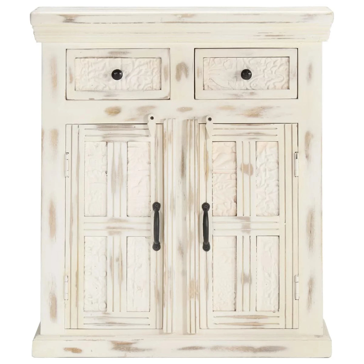 Mango Wood Storage Cabinet with 2 Drawers and 2 Doors A49838
