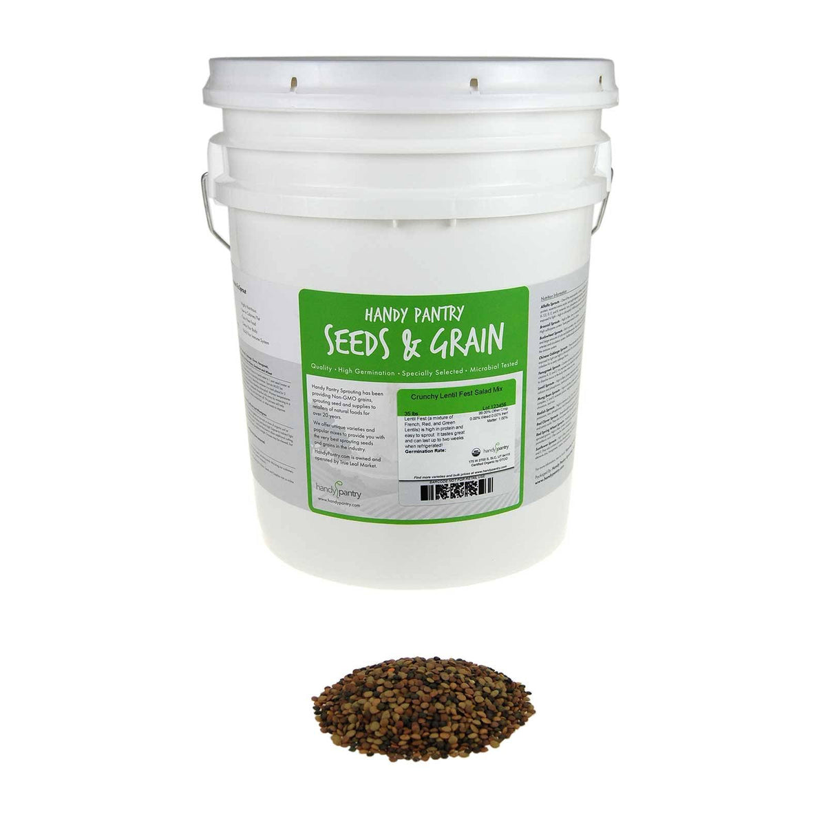 Organic Crunchy Lentil Fest Sprouting Seed Mix - 35 lbs N573036