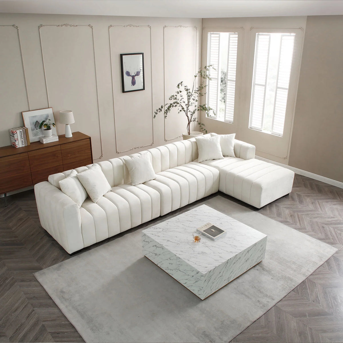 L-Shape Sectional Sofa with Right Chaise L770616