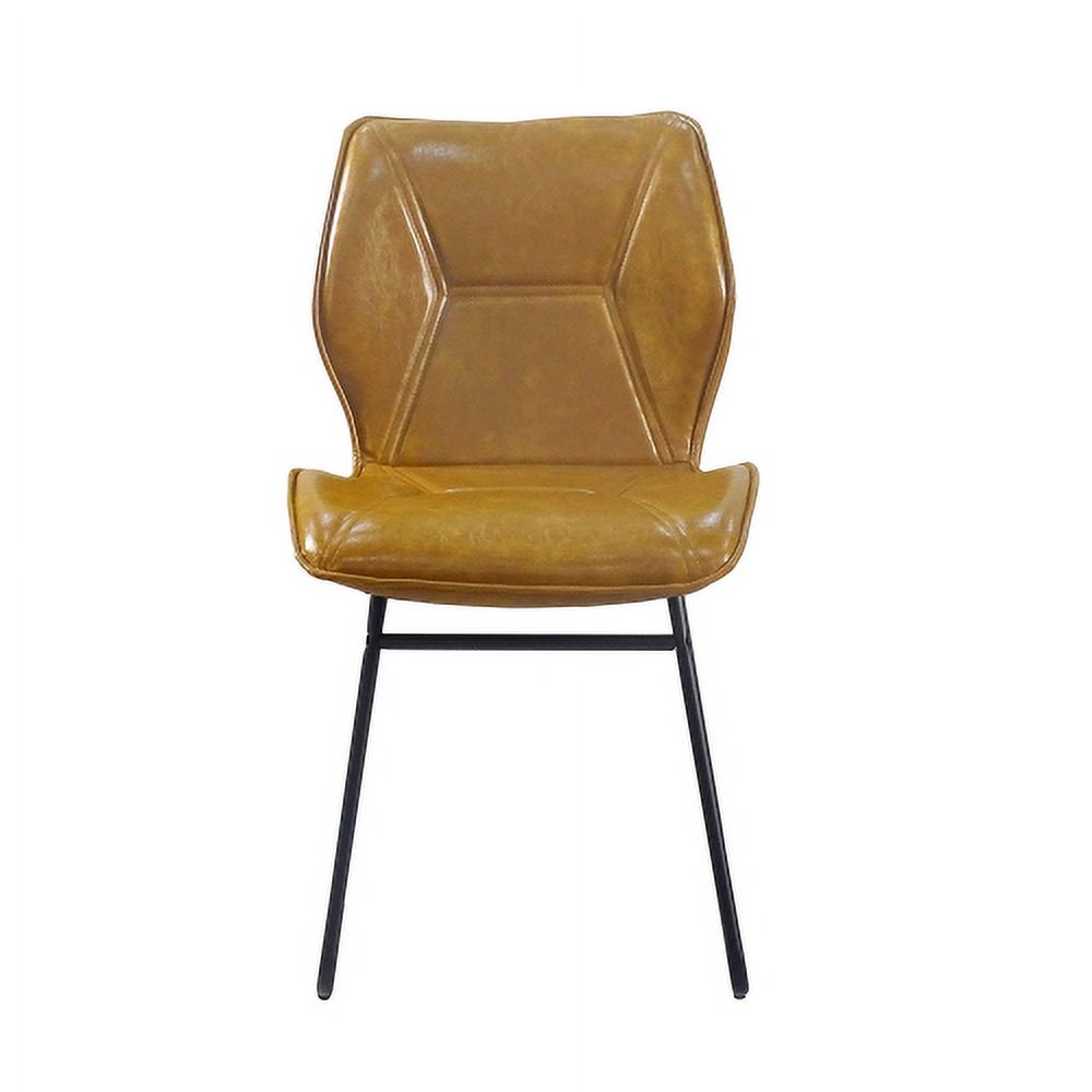 Brown PU Cushion Seat Back Side Chair, Set of 2 B112069